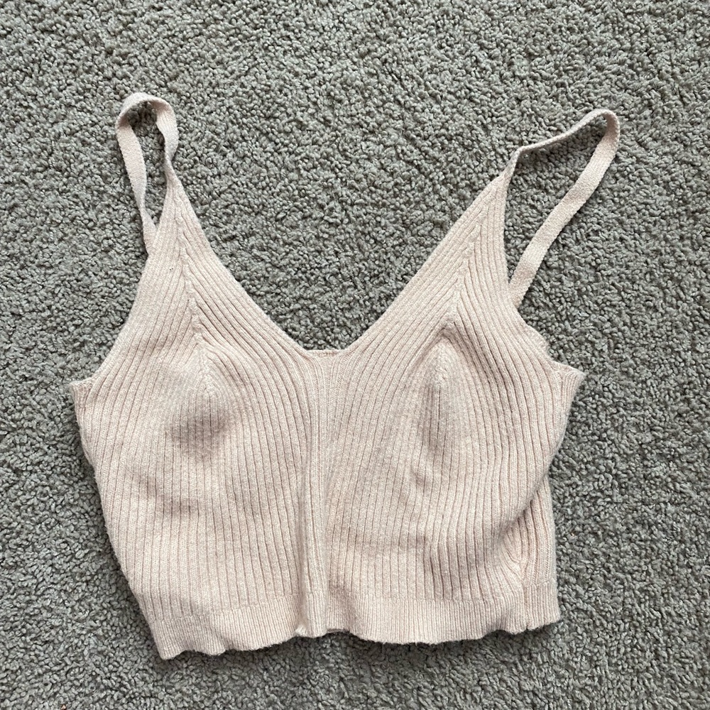 Shein Cropped Tanktop Beige